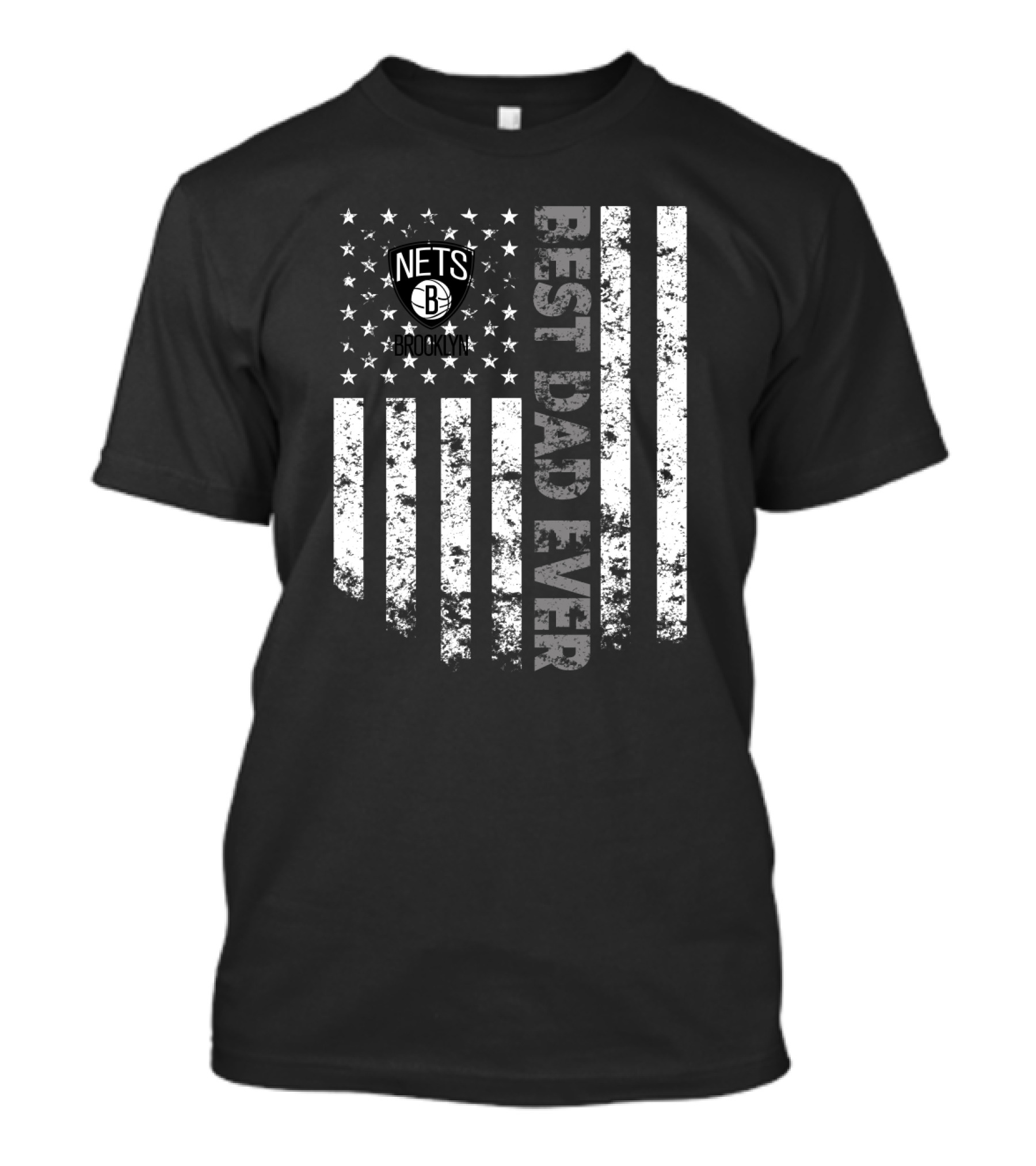 Brooklyn Nets Best Dad Ever Vertical Flag T-Shirt