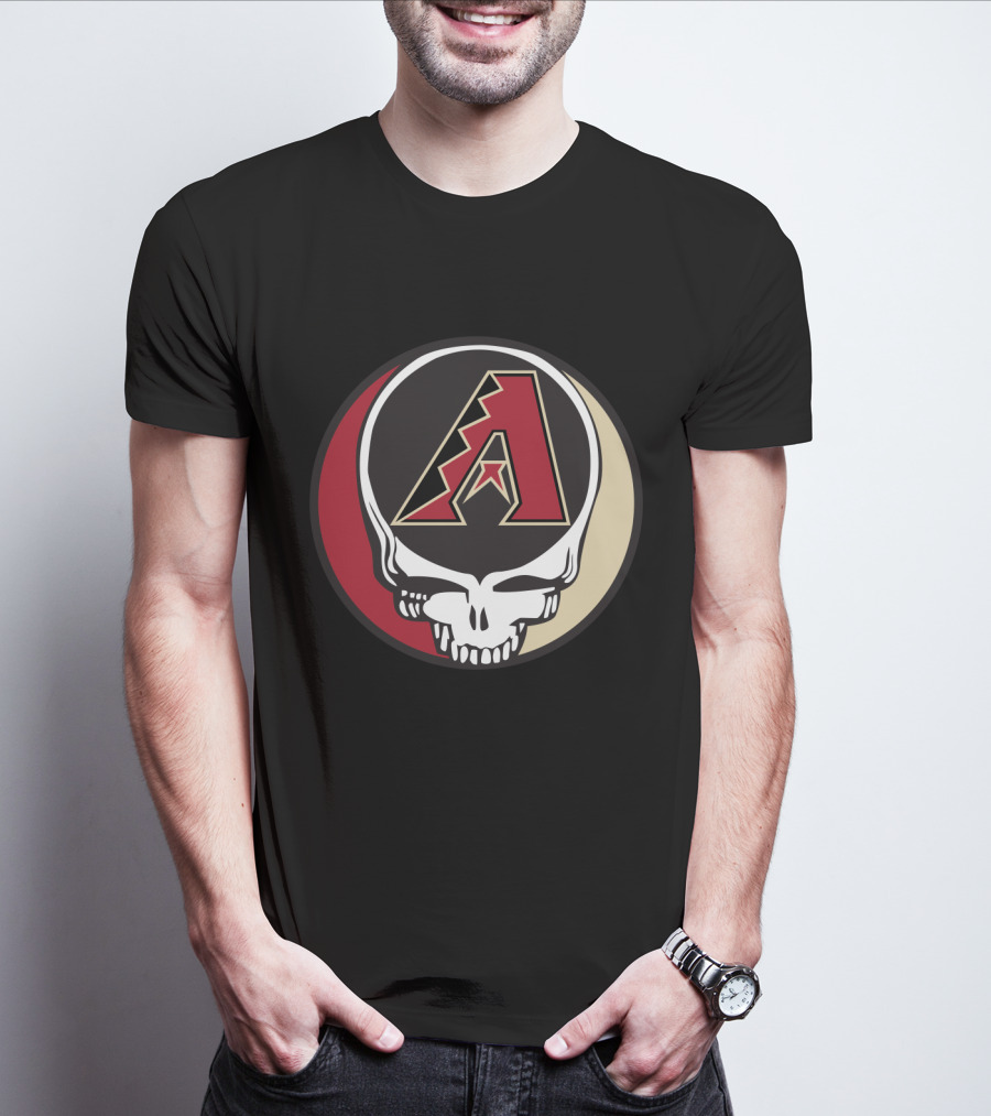 Arizona Diamondbacks Grateful Dead Skull Design For Fans T-Shirt