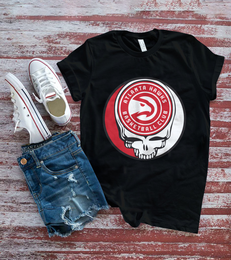 Atlanta Hawks Basketball Club Grateful Dead Skull T-Shirt