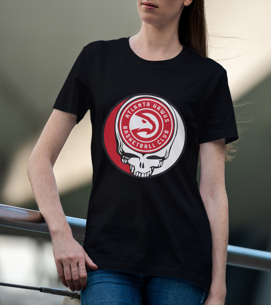 Atlanta Hawks Basketball Club Grateful Dead Skull T-Shirt