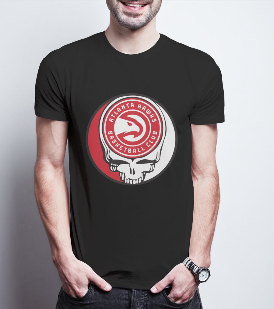 Atlanta Hawks Basketball Club Grateful Dead Skull T-Shirt