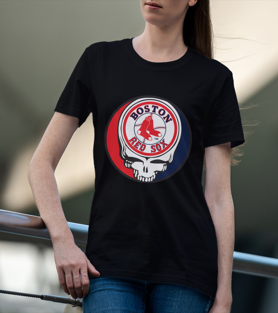 Boston Red Sox Skull Logo Grateful Dead Fans Baseball Teams T-Shirt