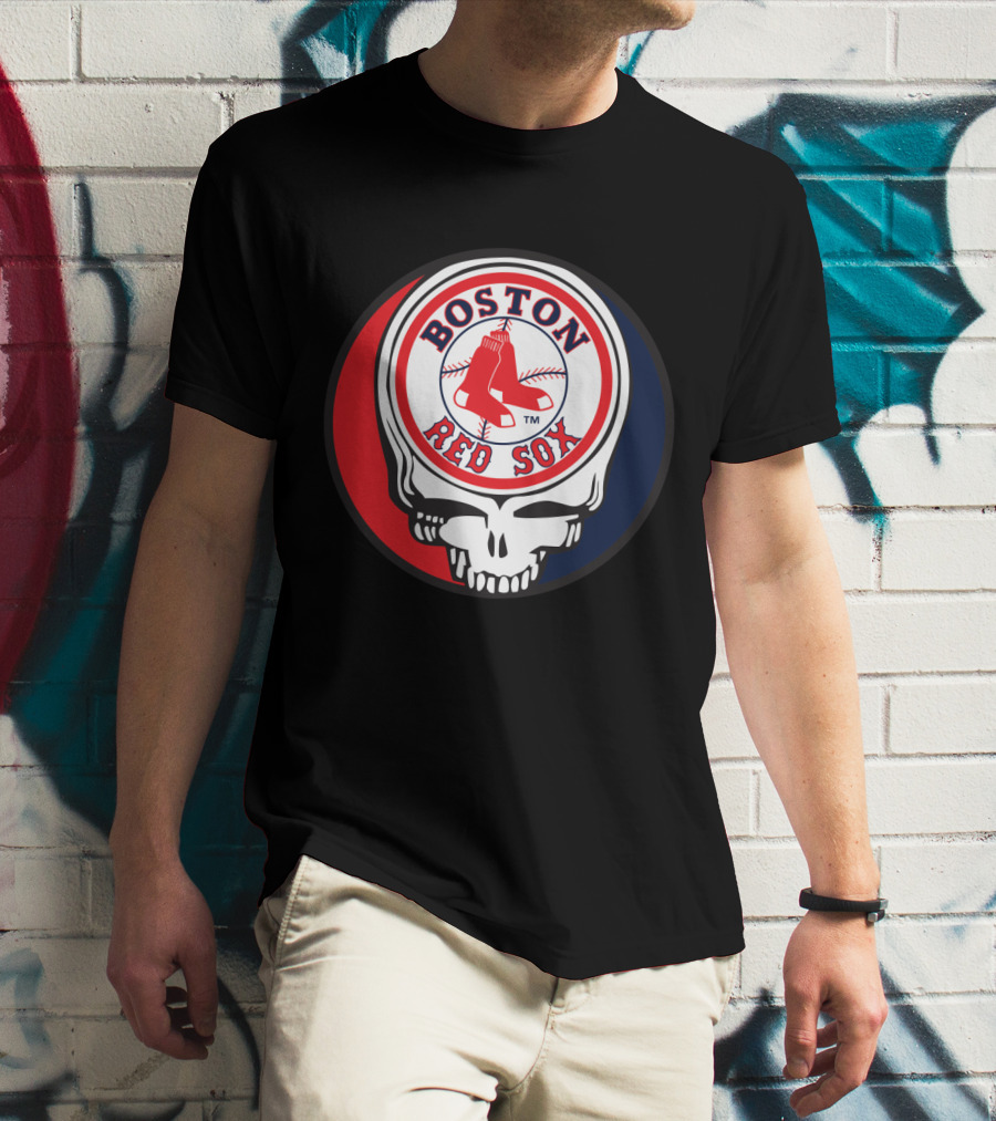 Boston Red Sox Skull Logo Grateful Dead Fans Baseball Teams T-Shirt