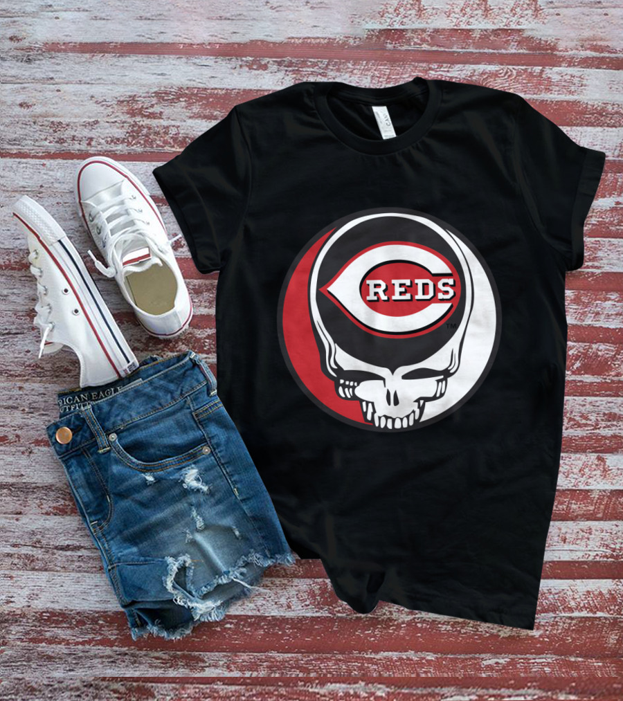 Steal Your Face Cincinnati Reds Logo Grateful Dead Fans T-Shirt