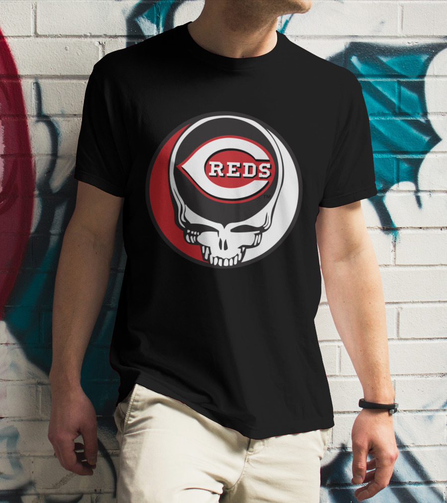 Steal Your Face Cincinnati Reds Logo Grateful Dead Fans T-Shirt
