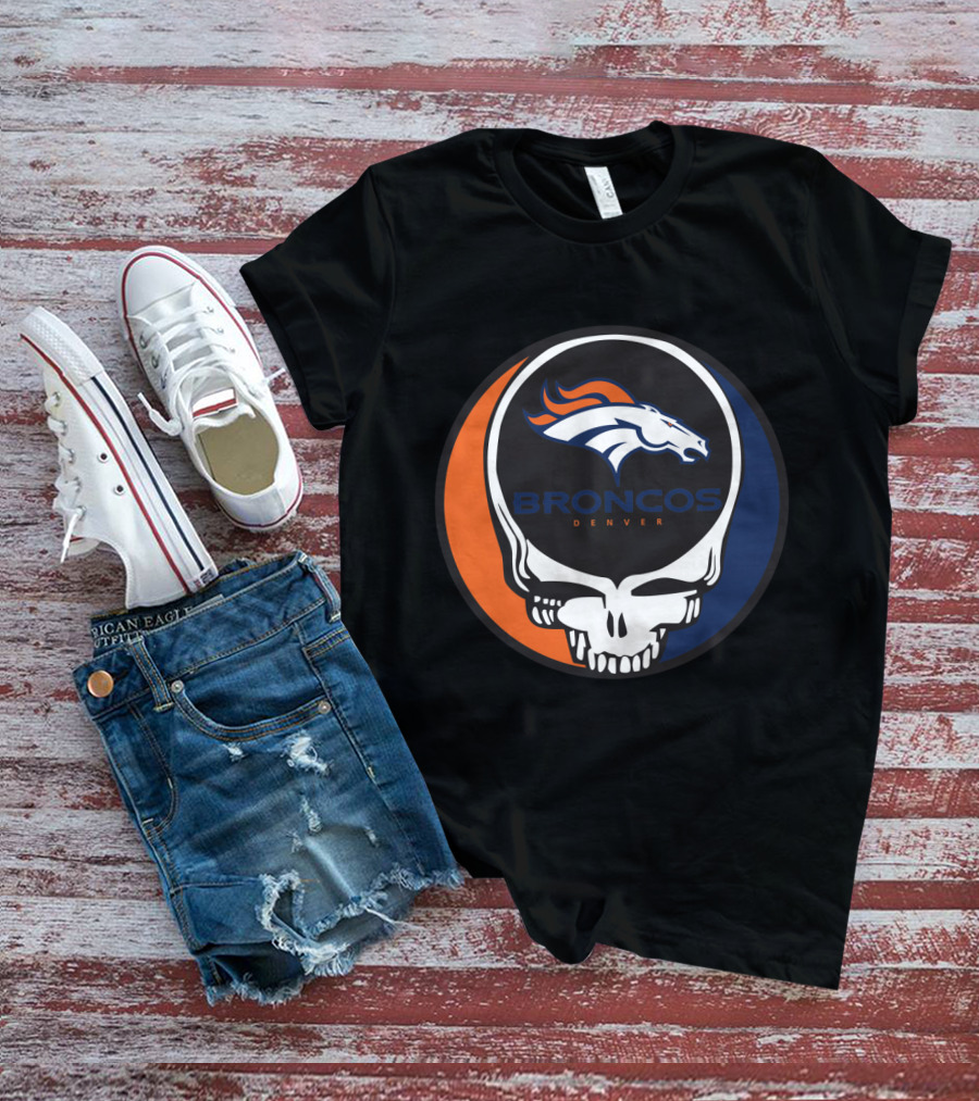 Grateful Dead Broncos Denver Skull T-Shirt