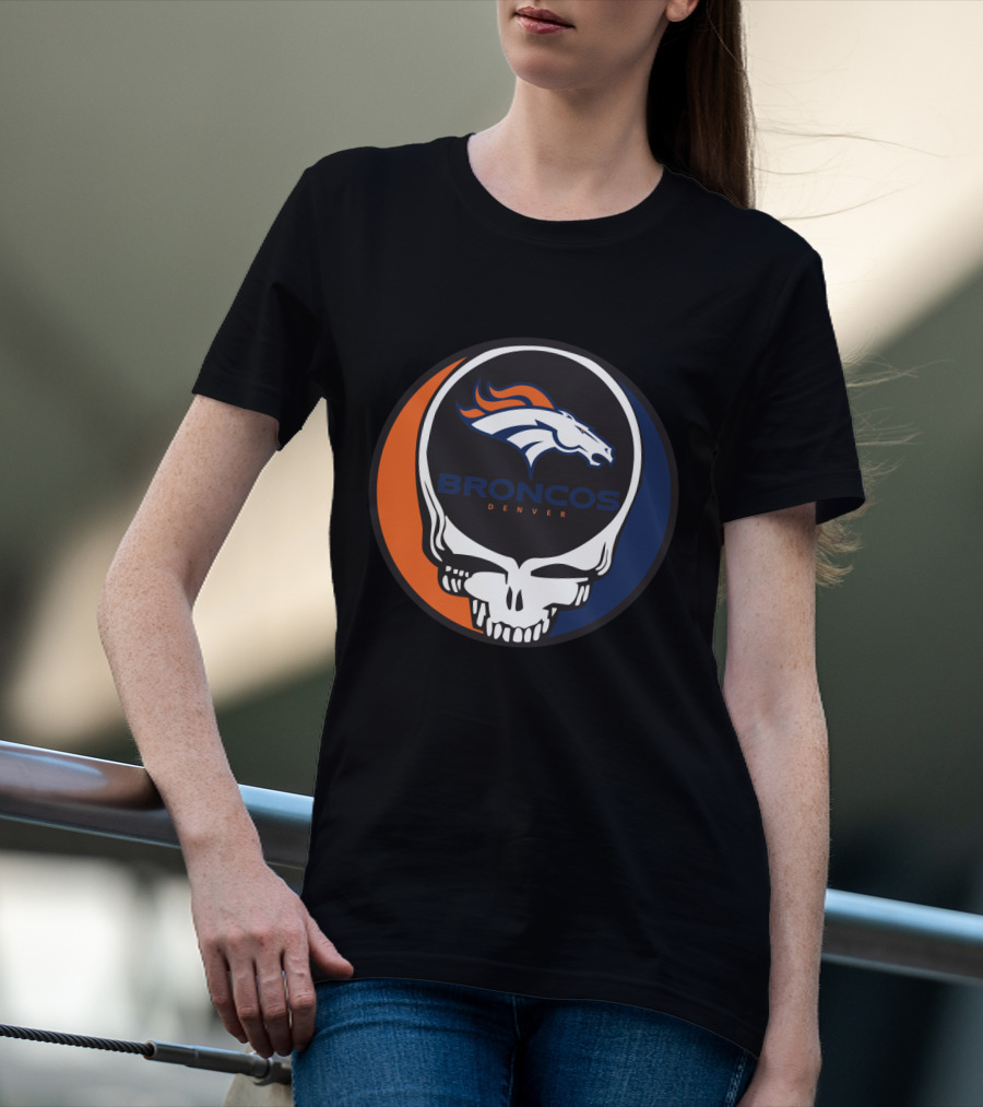 Grateful Dead Broncos Denver Skull T-Shirt