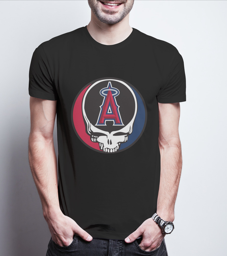 Los Angeles Angels Grateful Dead Skull Icon Logo For Fans T-Shirt