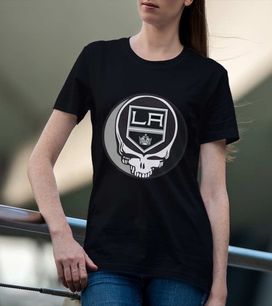 LA Kings And Grateful Dead Skull Graphic For Fans T-Shirt