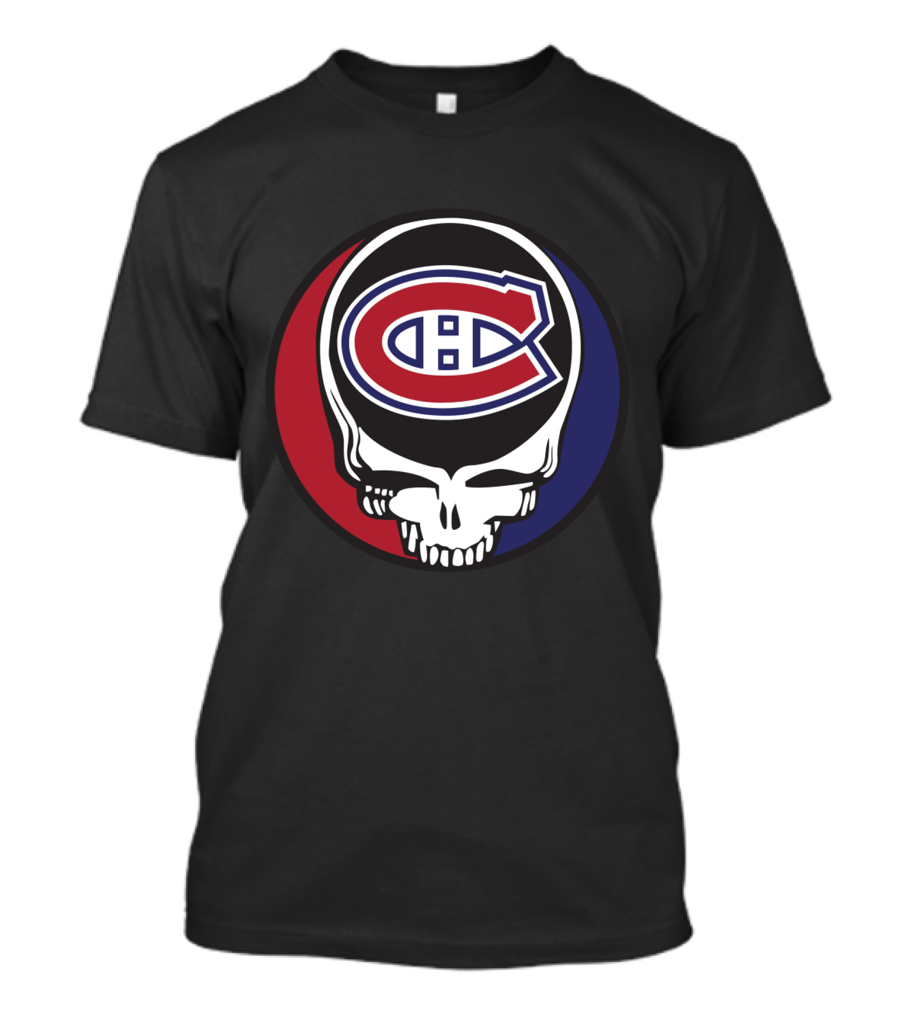 Grateful Dead Skull With Montreal Canadiens Logo For Fans T-Shirt
