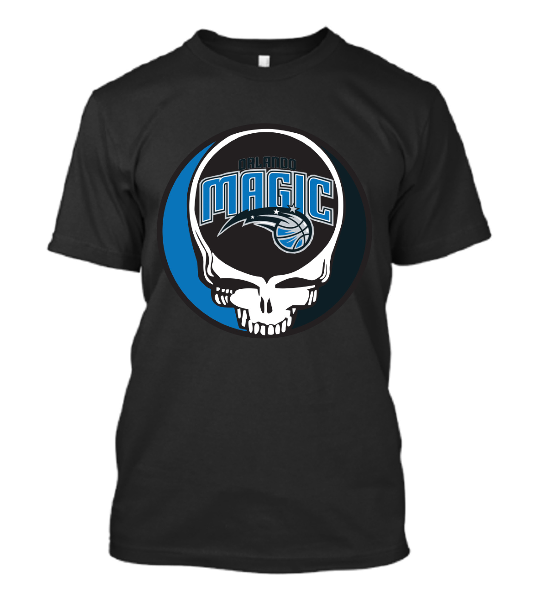 Orlando Magic Grateful Dead Steal Your Face Basketball Fusion T-Shirt