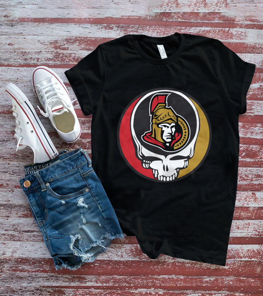 Ottawa Senators Fans Grateful Dead Skull T-Shirt