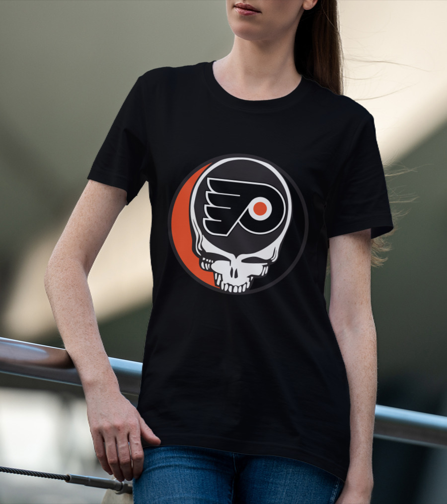 Philadelphia Flyers Grateful Dead Skull T-Shirt