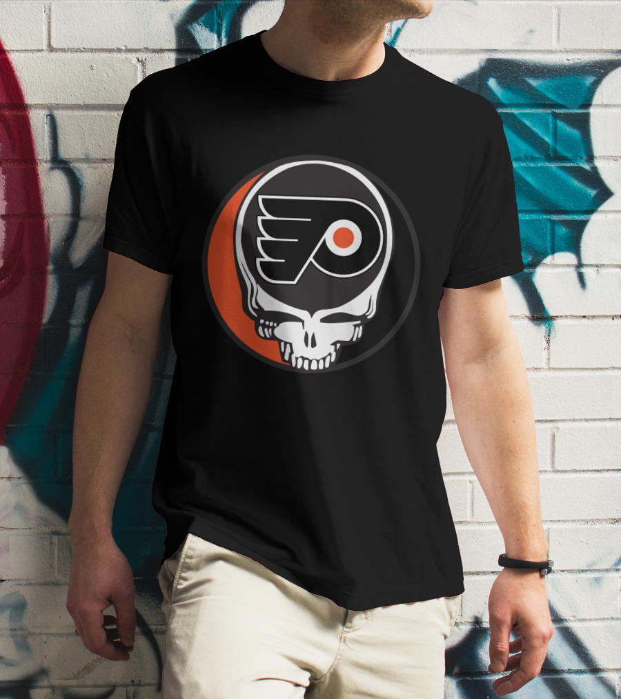Philadelphia Flyers Grateful Dead Skull T-Shirt