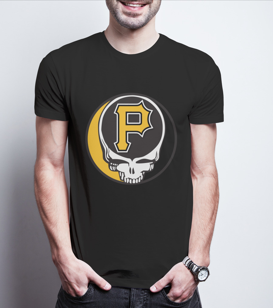 Grateful Dead Skull With Pittsburgh Pirates Logo For Fans T-Shirt