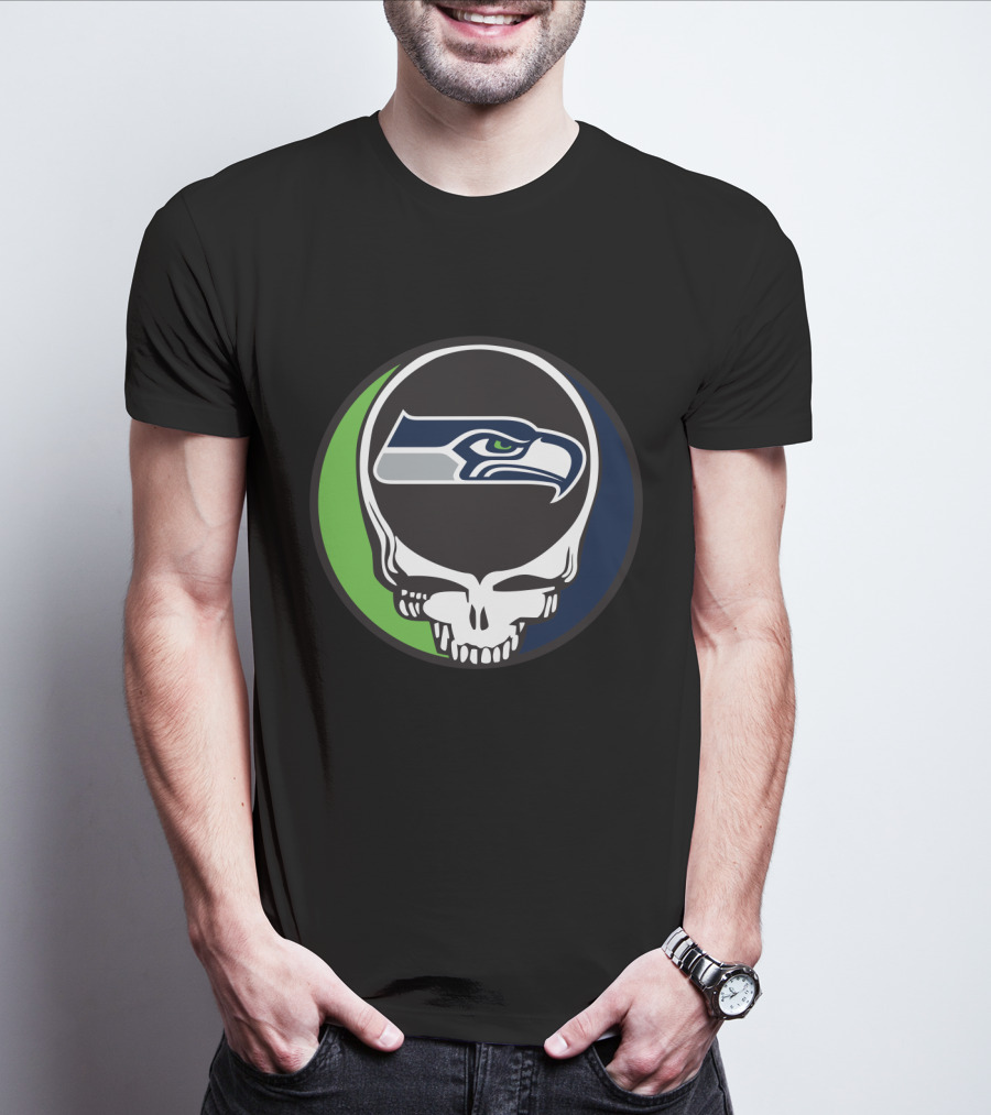 Grateful Dead Seattle Seahawks Skull T-Shirt