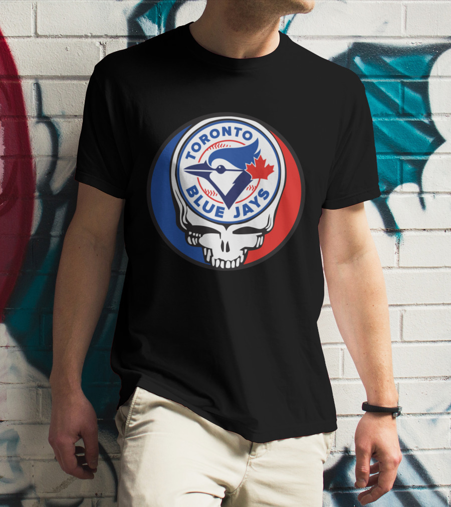Toronto Blue Jays Grateful Dead Fan Logo Fusion T-Shirt