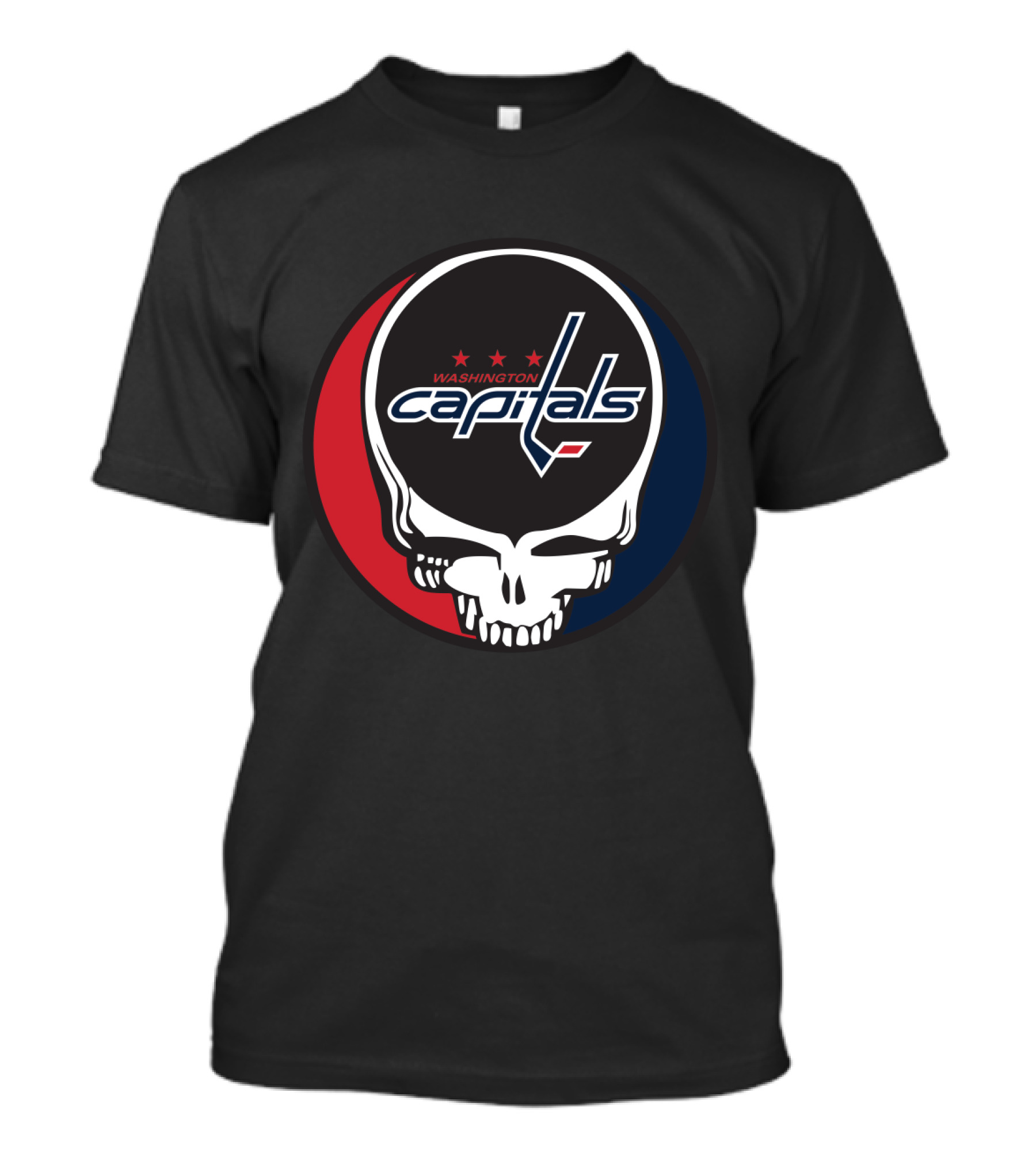 Washington Capitals Steal Your Face Hockey Skull T-Shirt