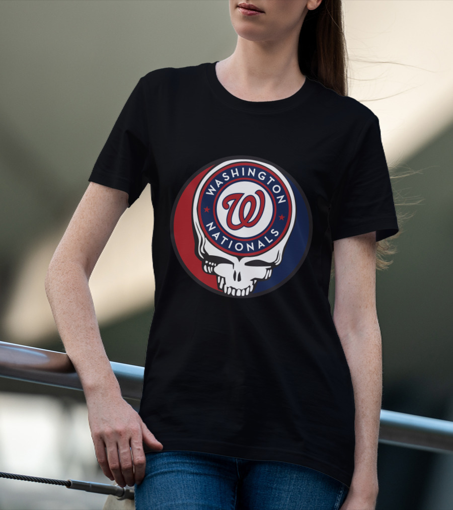 Washington Nationals Grateful Dead Fusion Skull T-Shirt