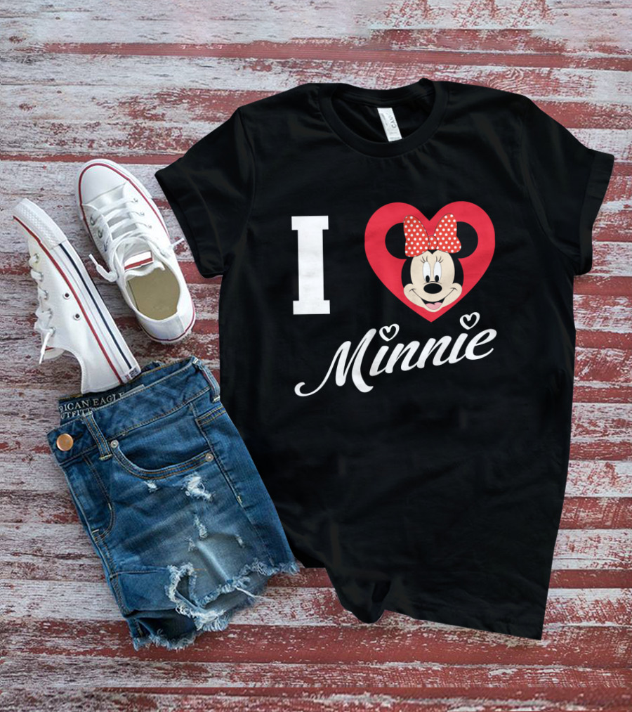 I Heart Minnie Mouse Bow Polka Dot Magic T-Shirt