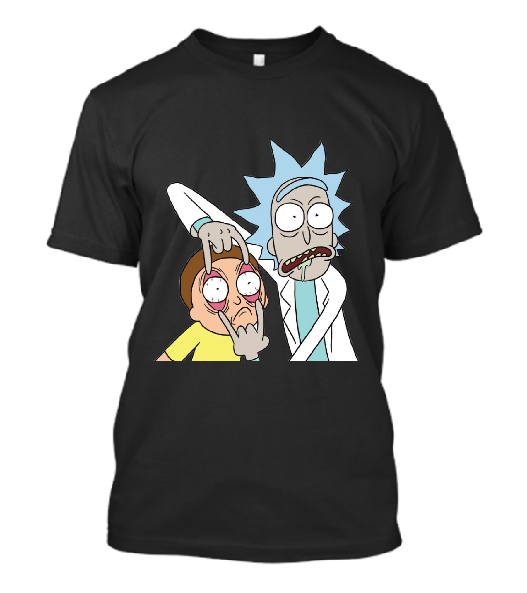 Rick And Morty Screaming Eye-Popping Gesture T-Shirt