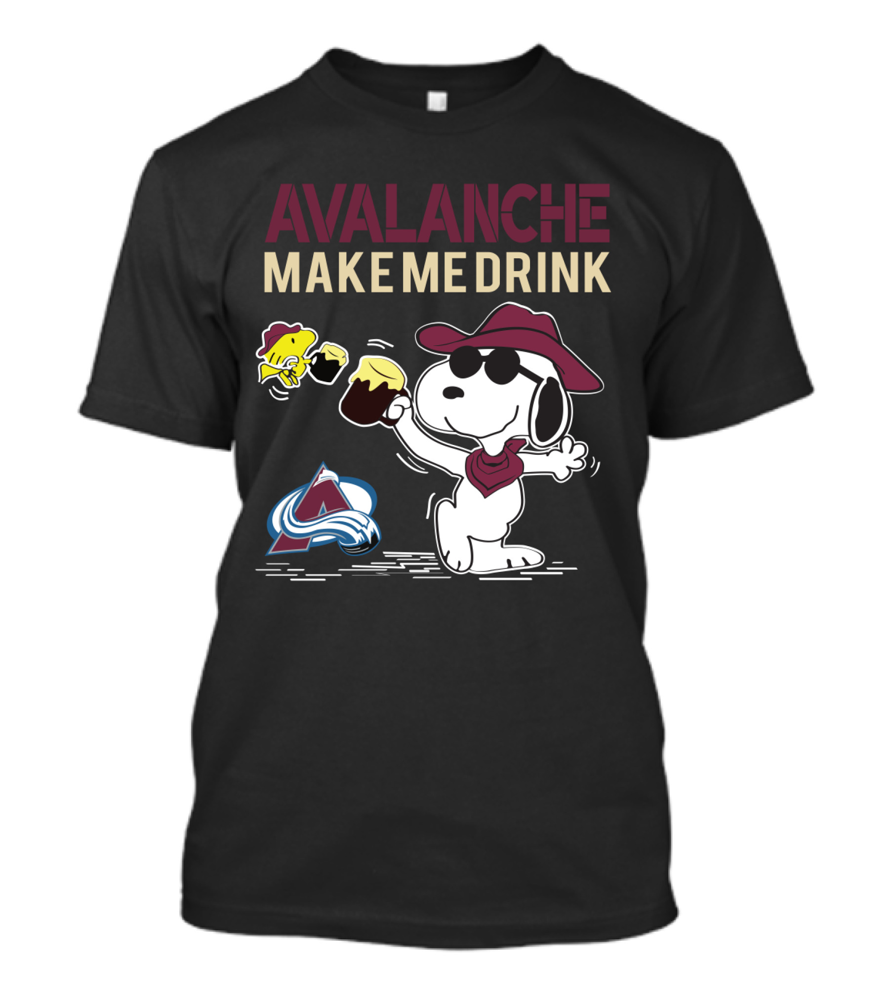 Snoopy Avalanche Make Me Drink Colorado Avalanche Fans T-Shirt