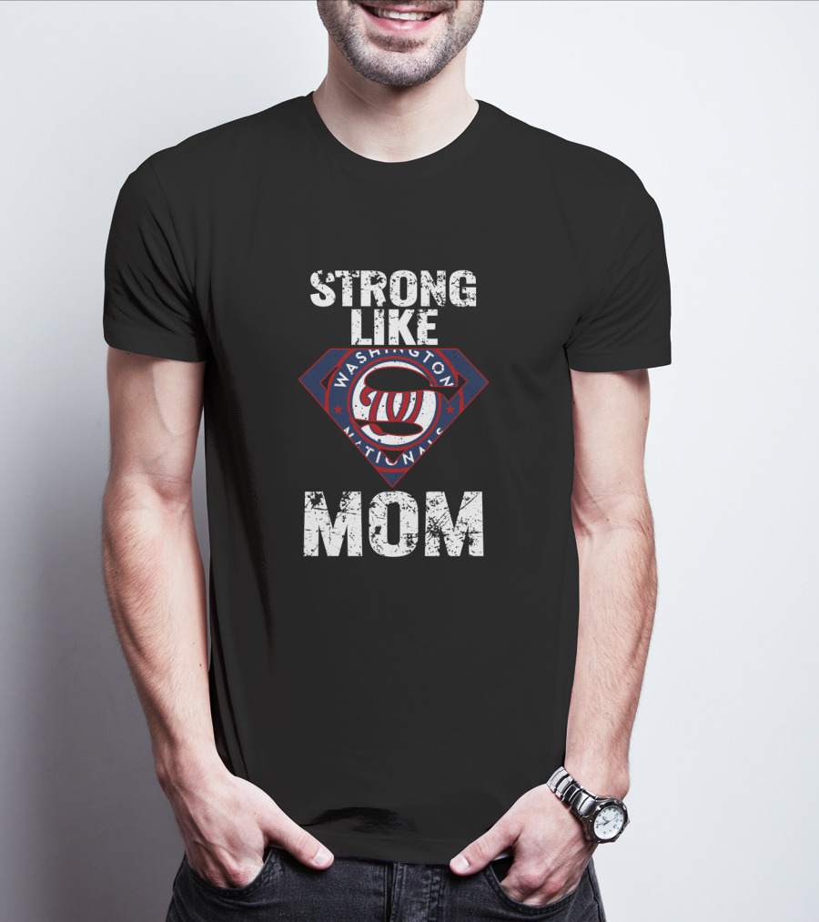 Strong Like Mom Washington Nationals Diamond T-Shirt