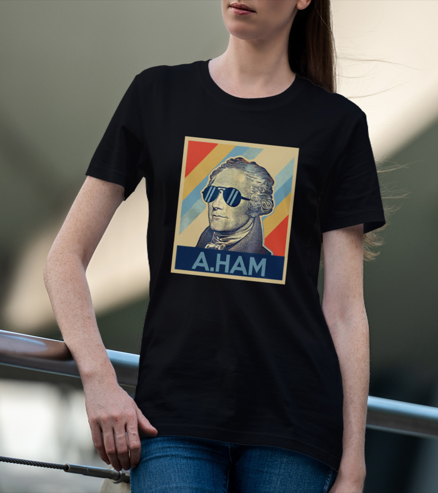 Alexander Hamilton A Ham Pop Art Sunglasses T-Shirt