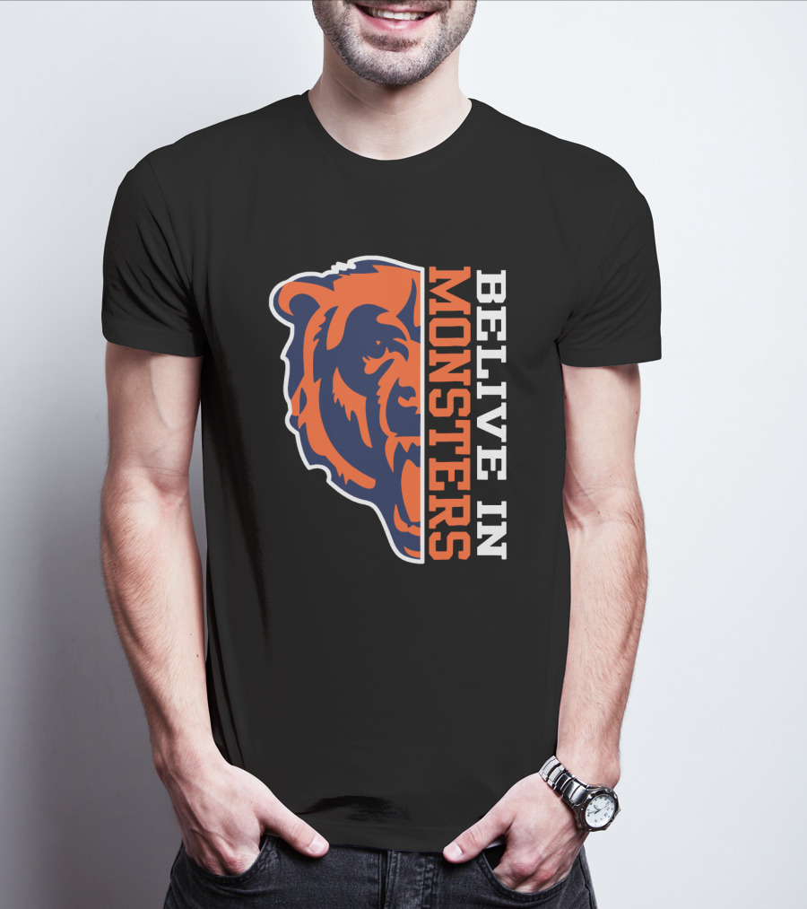 Belive In Monsters Bear For Chicago Fans T-Shirt