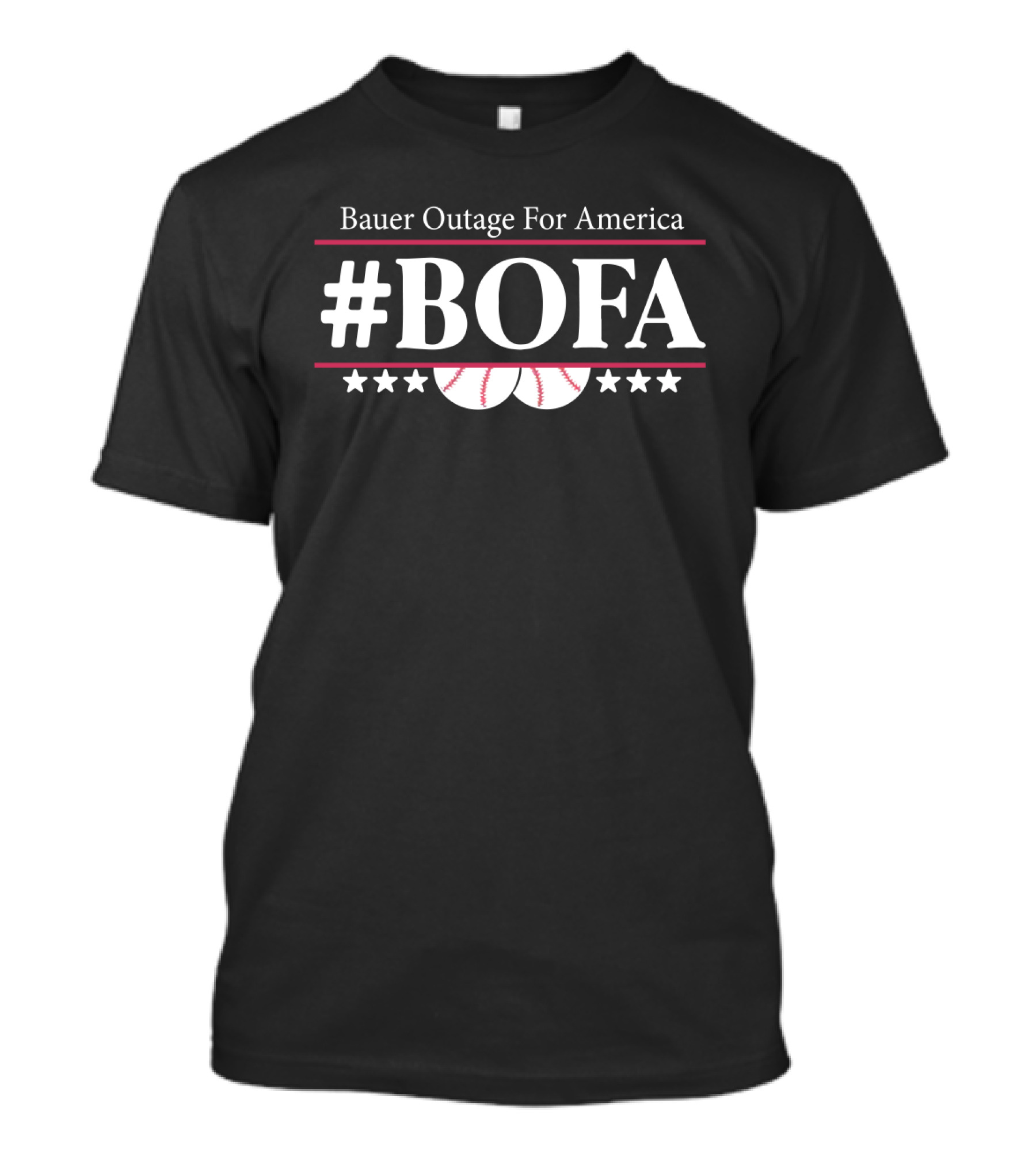 BOFA Bauer Outage For America Baseball Stars T-Shirt