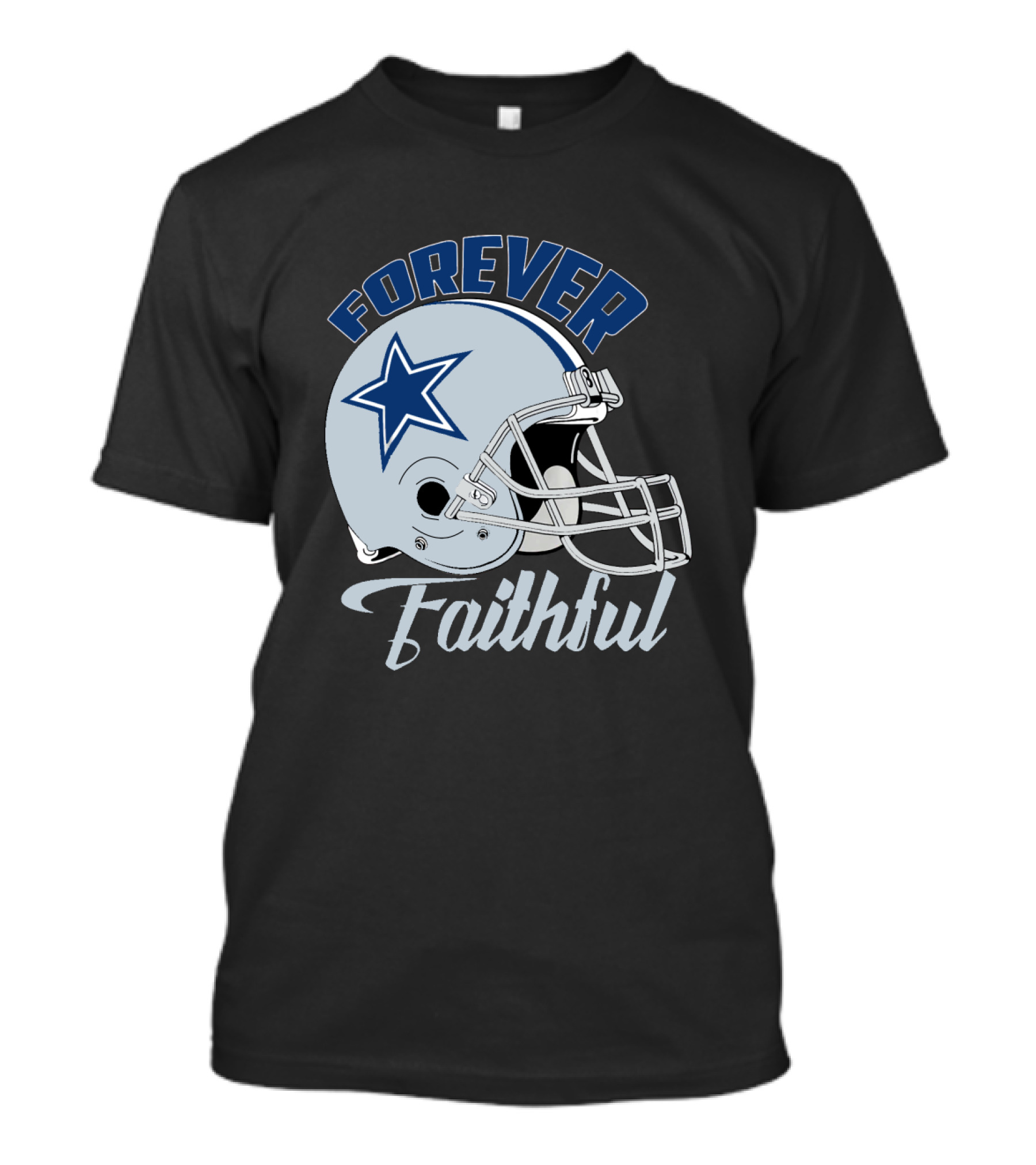 Forever Faithful Dallas Cowboy Helmet Star T-Shirt