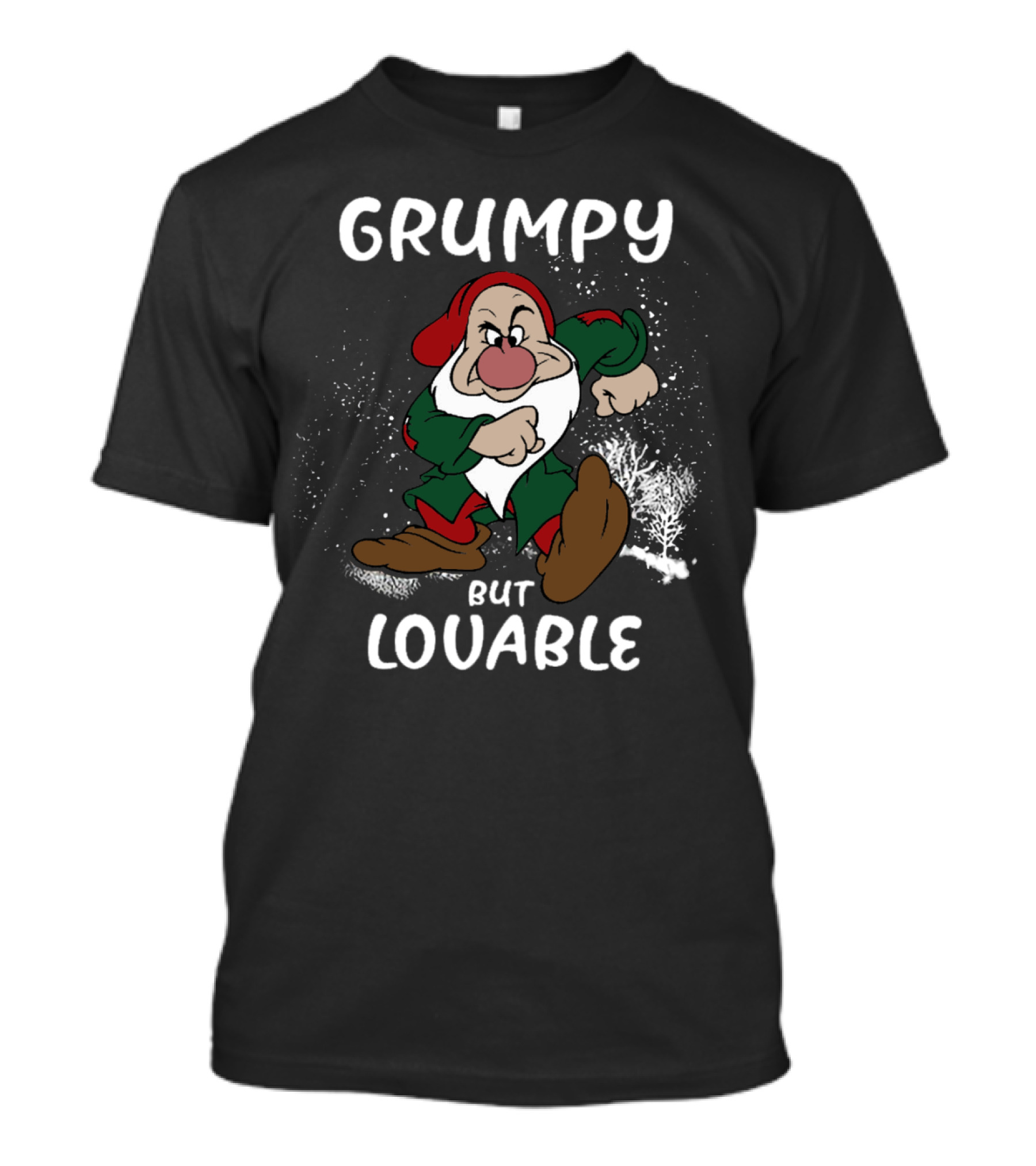 Grumpy But Lovable Snow White Character Punching Action T-Shirt