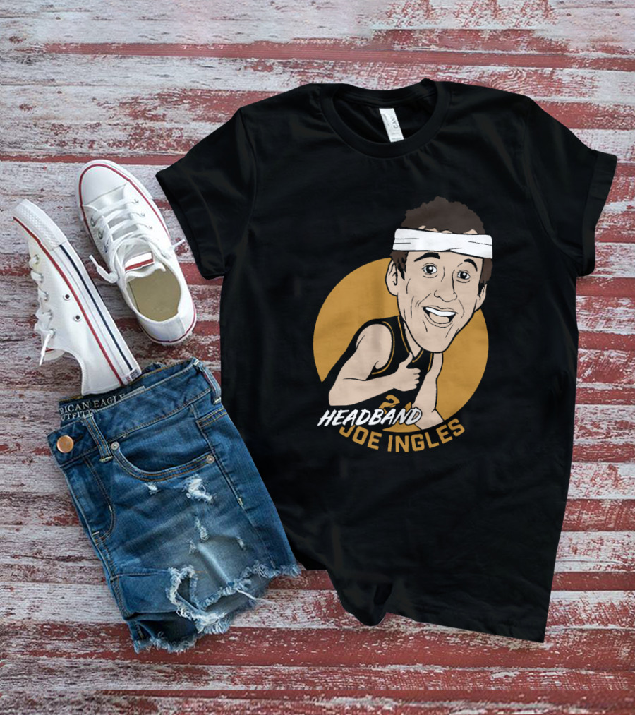 Headband Joe Ingles Cartoon Character With Headband And Thumbs Up Basketball Reference T-Shirt