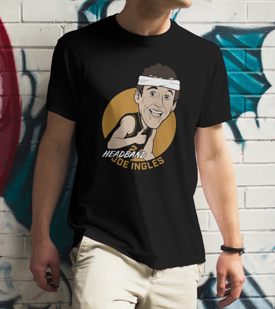 Headband Joe Ingles Cartoon Character With Headband And Thumbs Up Basketball Reference T-Shirt