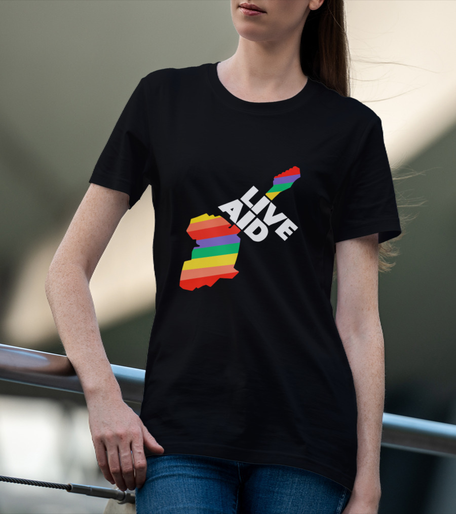 Live Aid 1985 Rainbow Africa Symbol T-Shirt