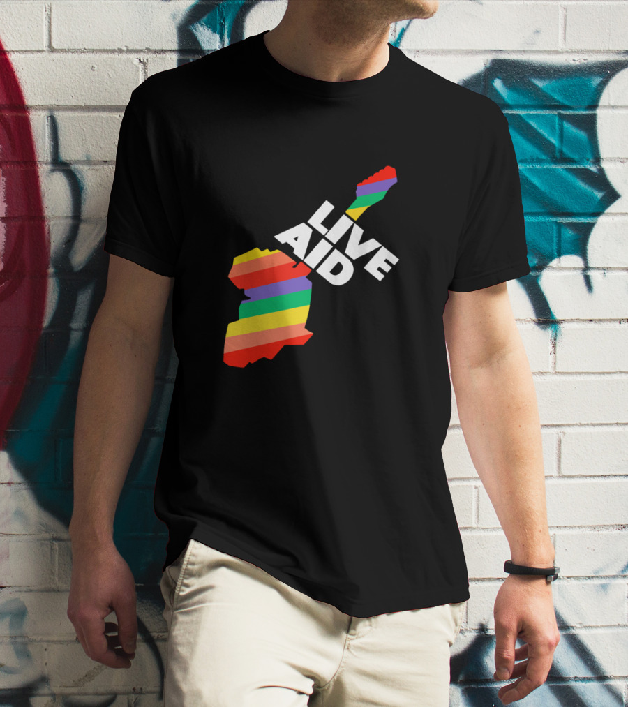 Live Aid 1985 Rainbow Africa Symbol T-Shirt