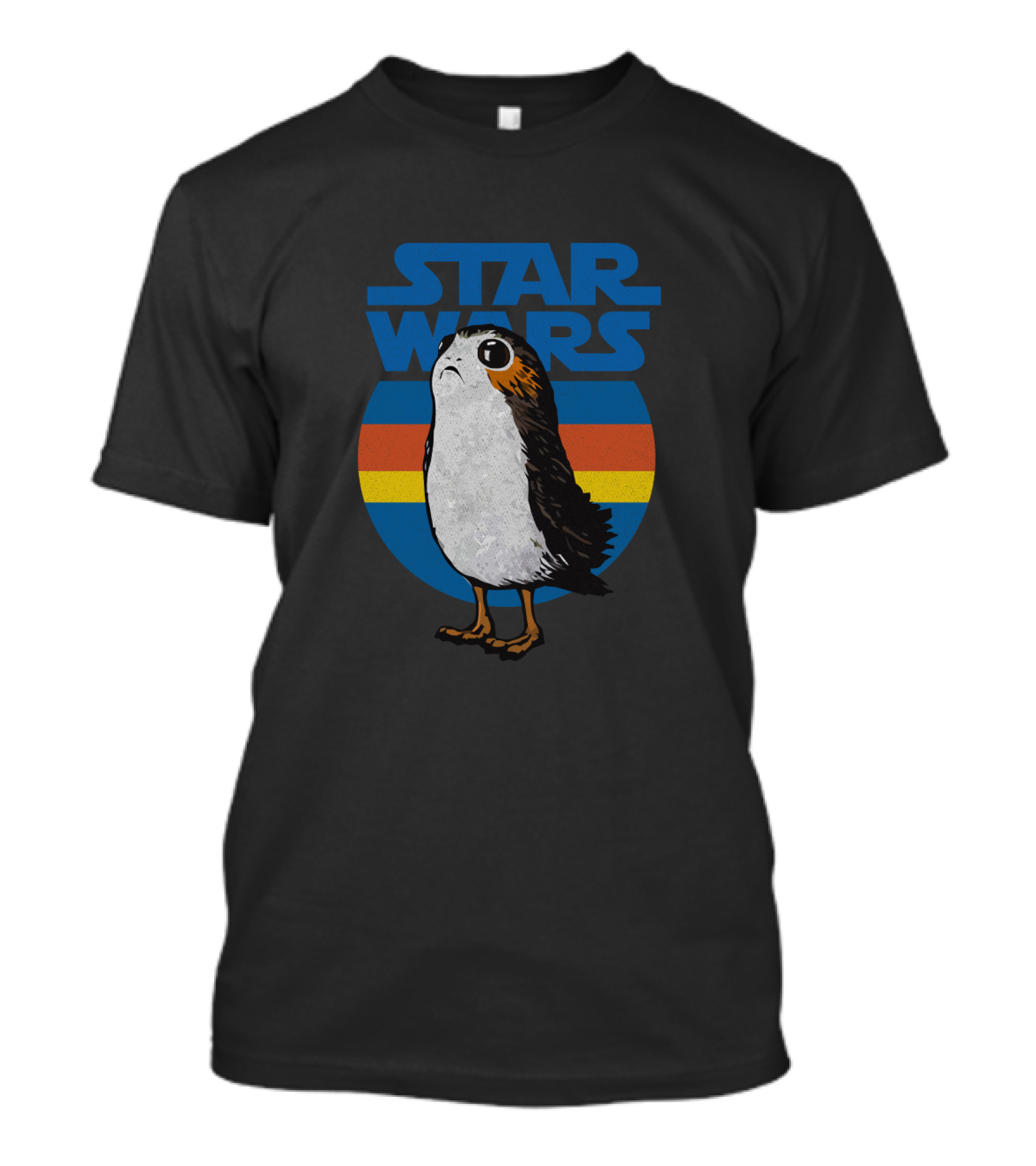 Star Wars The Last Jedi Porg Retro Stripe T-Shirt
