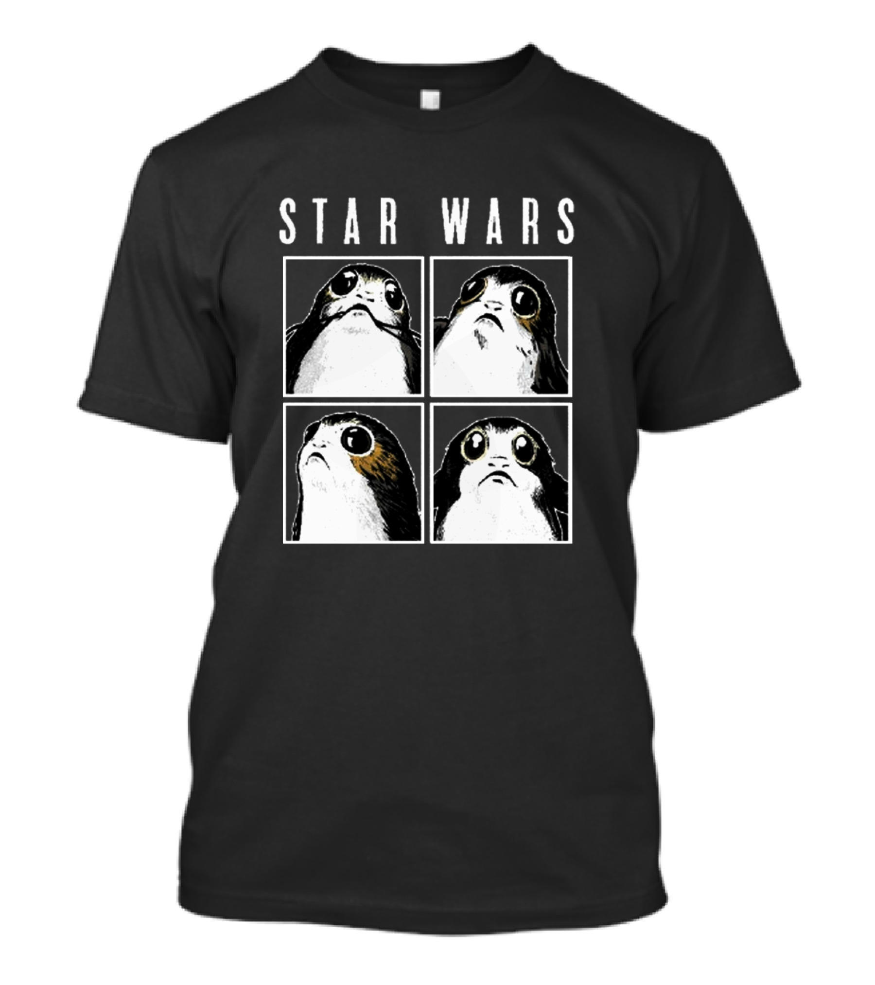 Star Wars The Last Jedi Porg Four Panel T-Shirt
