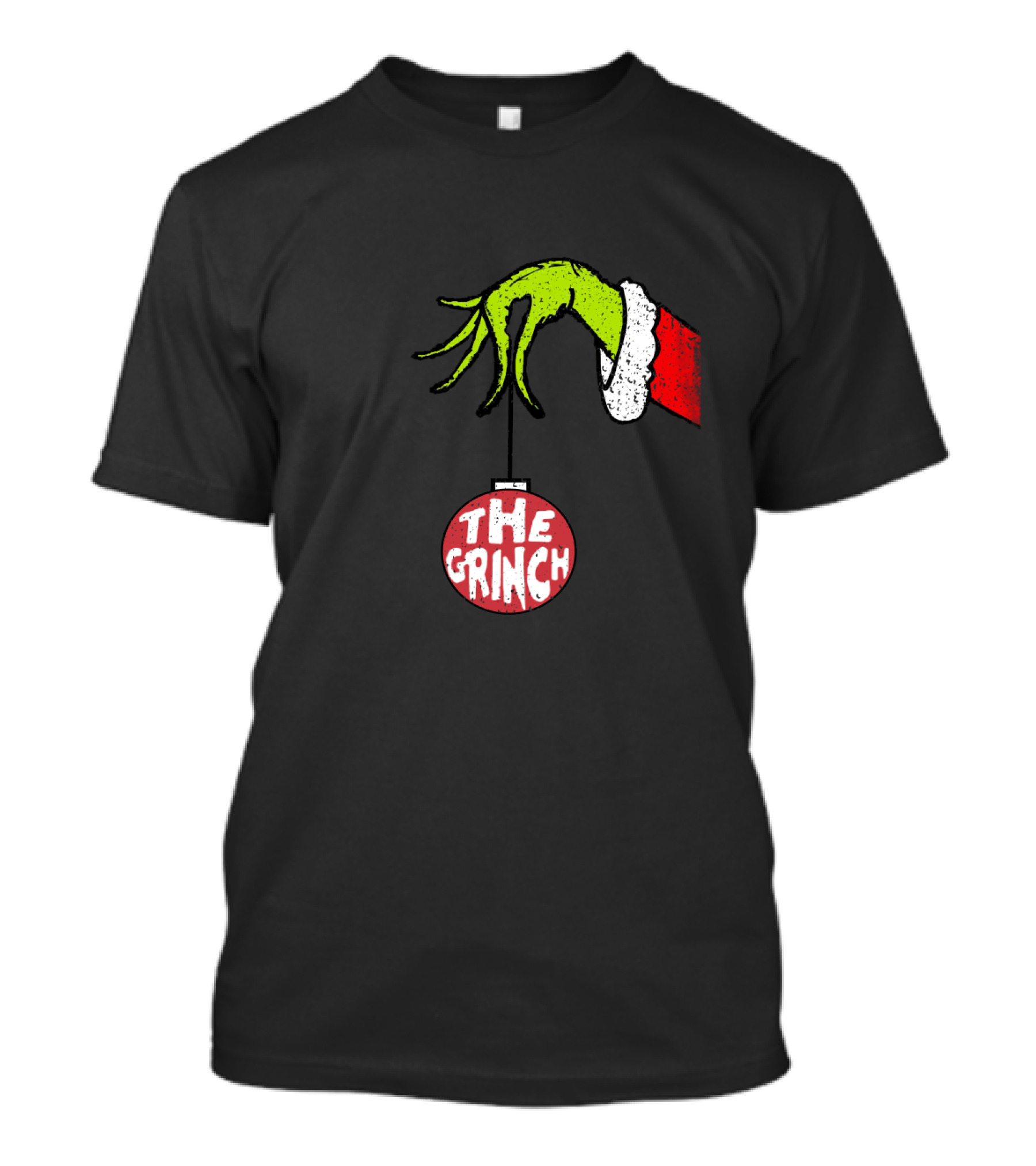 The Grinch Green Hand Holding Red T-Shirt