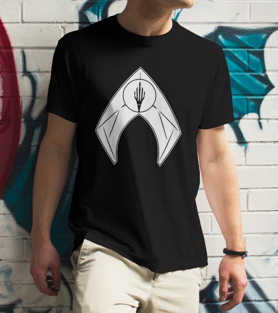 Aquaman Trident Symbol Superhero Icon T-Shirt