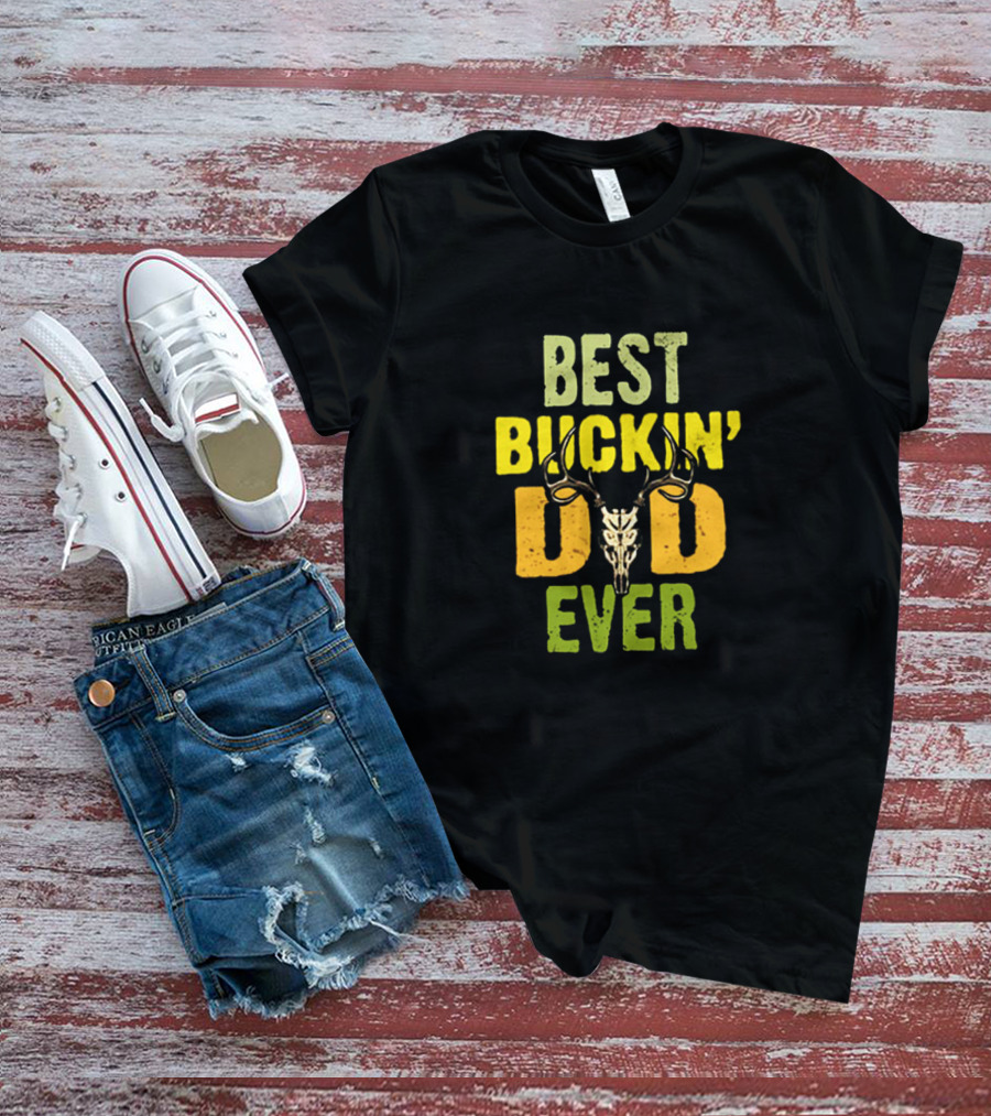 Best Buckin' Dad Ever Deer Antlers T-Shirt