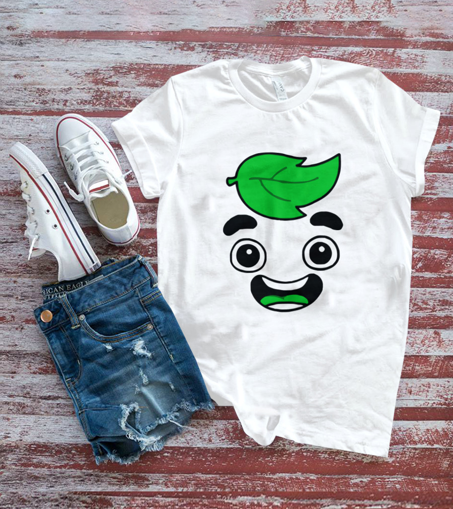 Guava Juice Leaf Head Character Face T-Shirt