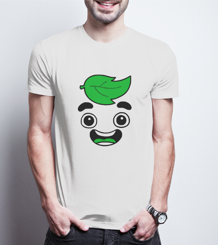 Guava Juice Leaf Head Character Face T-Shirt
