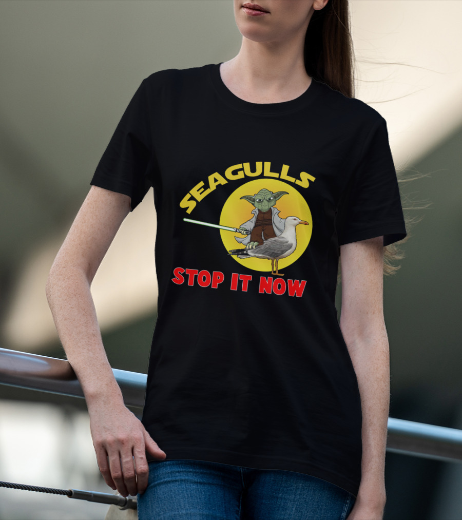 Seagulls Stop It Now Yoda Star Wars T-Shirt