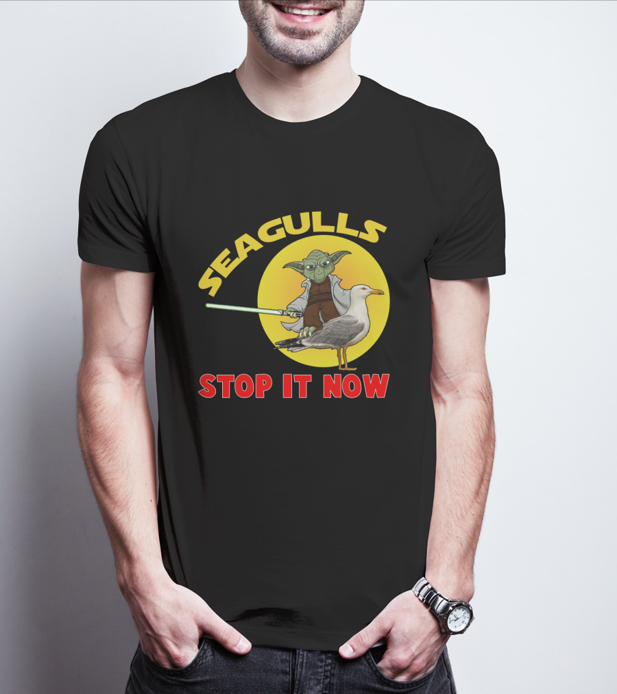 Seagulls Stop It Now Yoda Star Wars T-Shirt