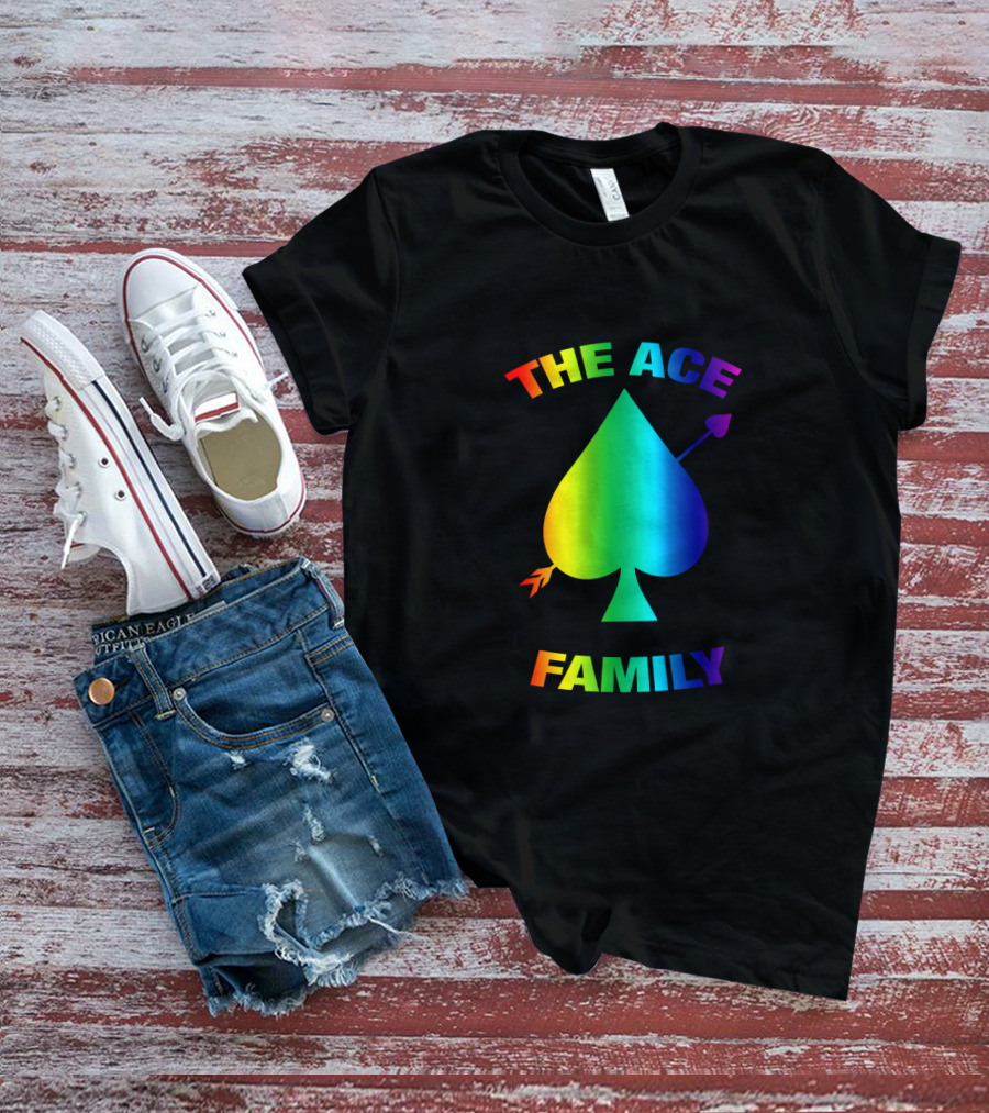 The Ace Family Rainbow Spade With Arrow T-Shirt