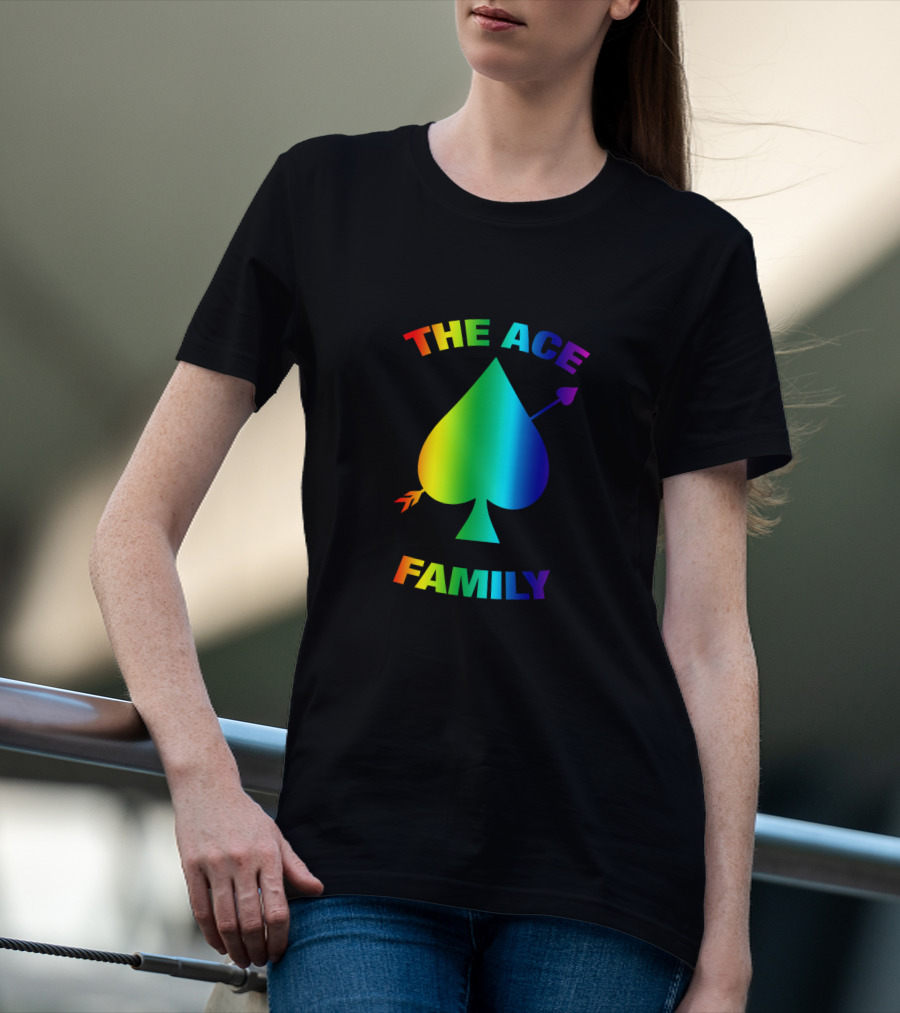 The Ace Family Rainbow Spade With Arrow T-Shirt