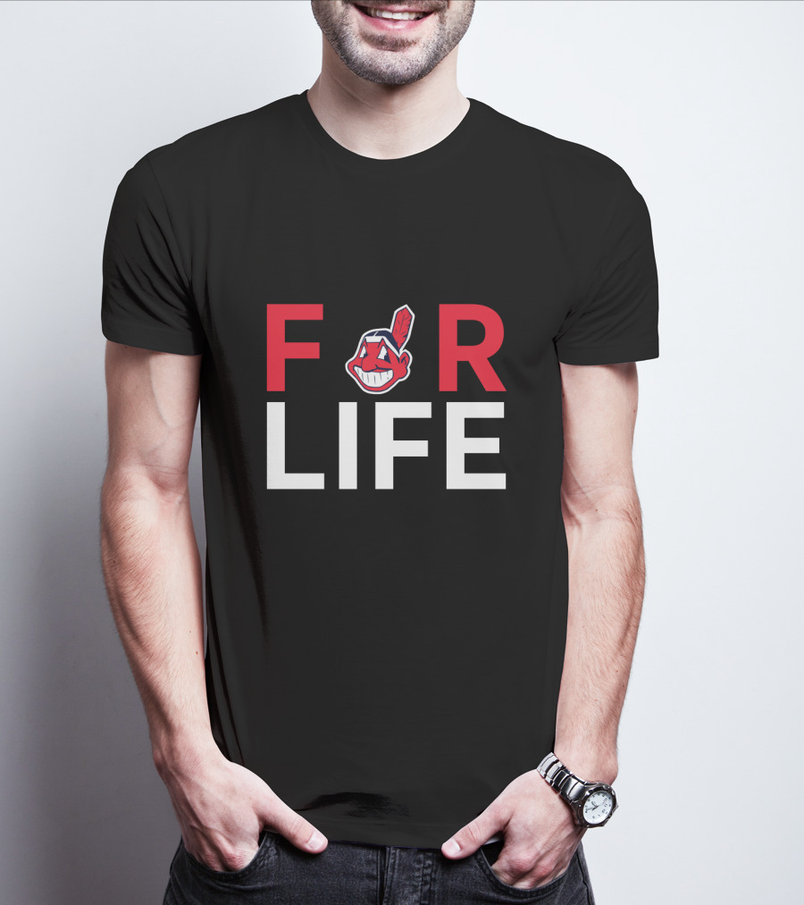For Life Cleveland Indians Fans Chief Wahoo T-Shirt