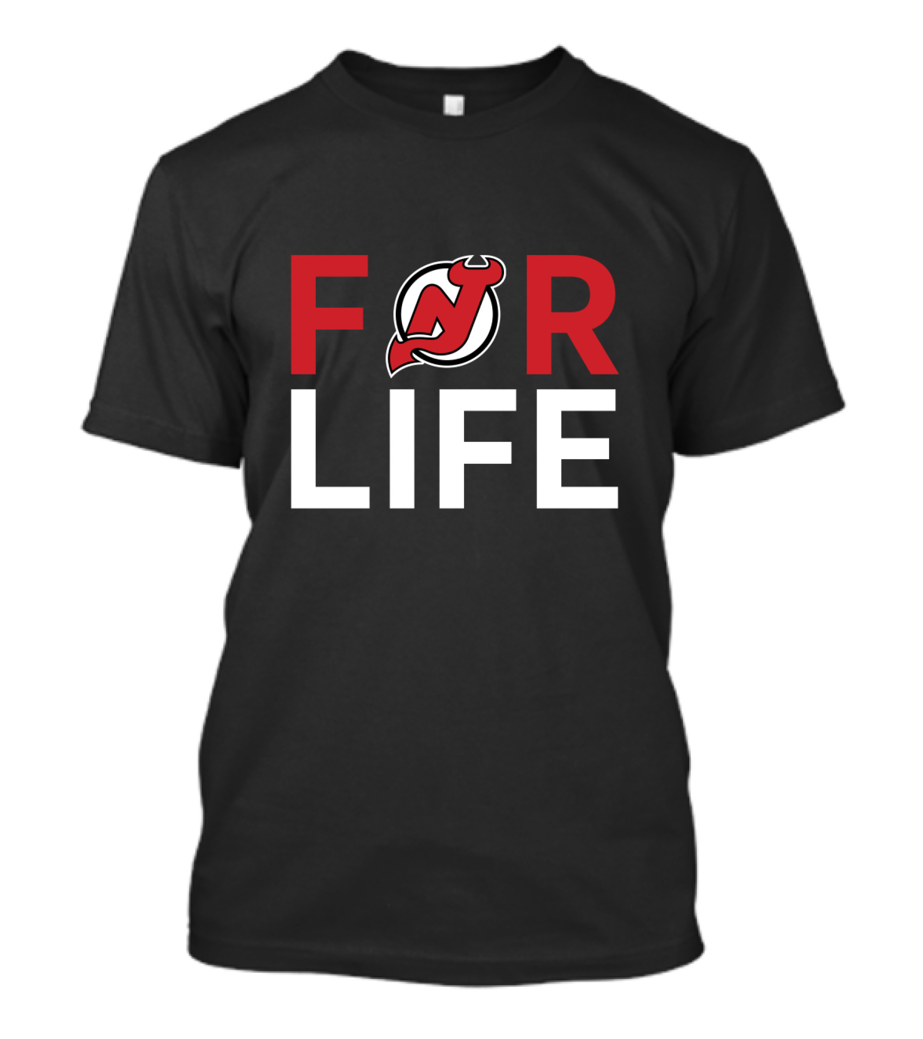 For Life New Jersey Devils Fans Logo Enthusiasts T-Shirt