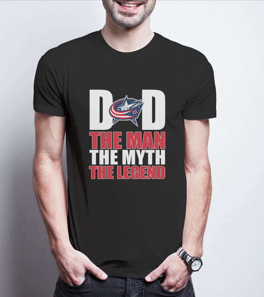 Columbus Blue Jackets Dad The Man The Myth The Legend T-Shirt